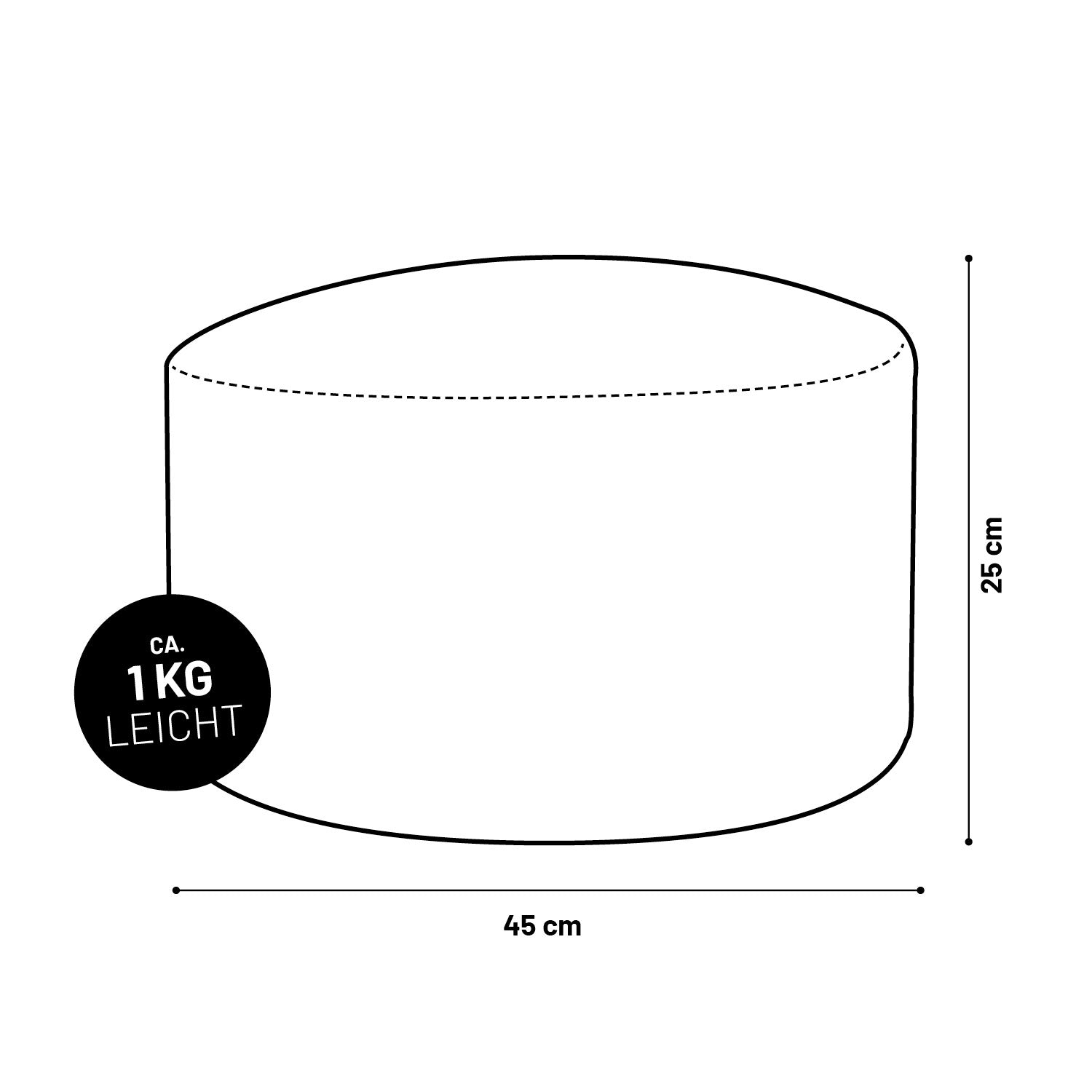 Sitzsack Pouf aus der Cord-Reihe - Weinrot