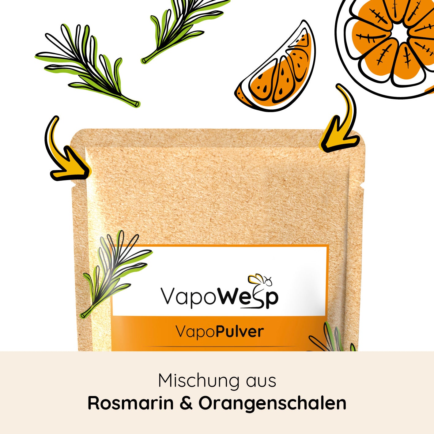 Pulver-Set Orange & Rosemary (100 g) + Lemon Basil (100 g) + Hay Flowers & Thyme (100 g)