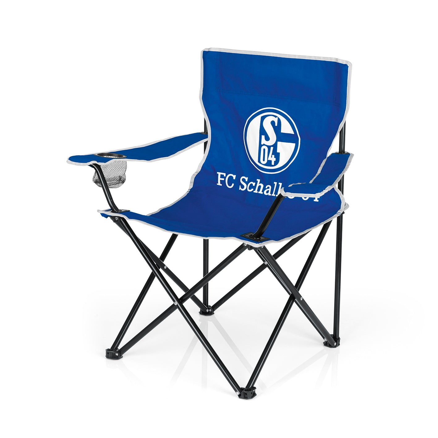 Campingstuhl faltbar mit Logo - 80x50 cm - weiß/blau