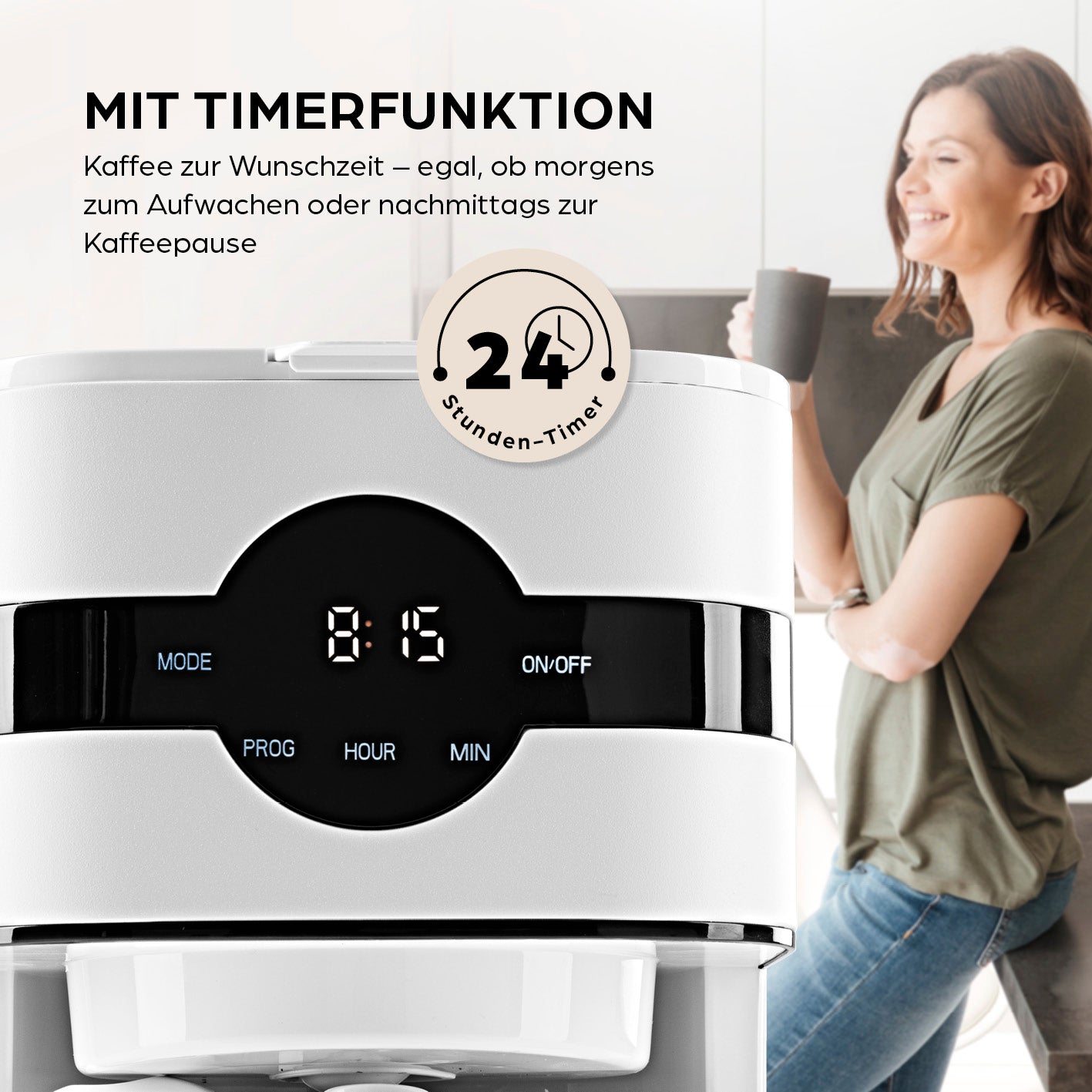 Filterkaffeemaschine Touch Iso - weiß