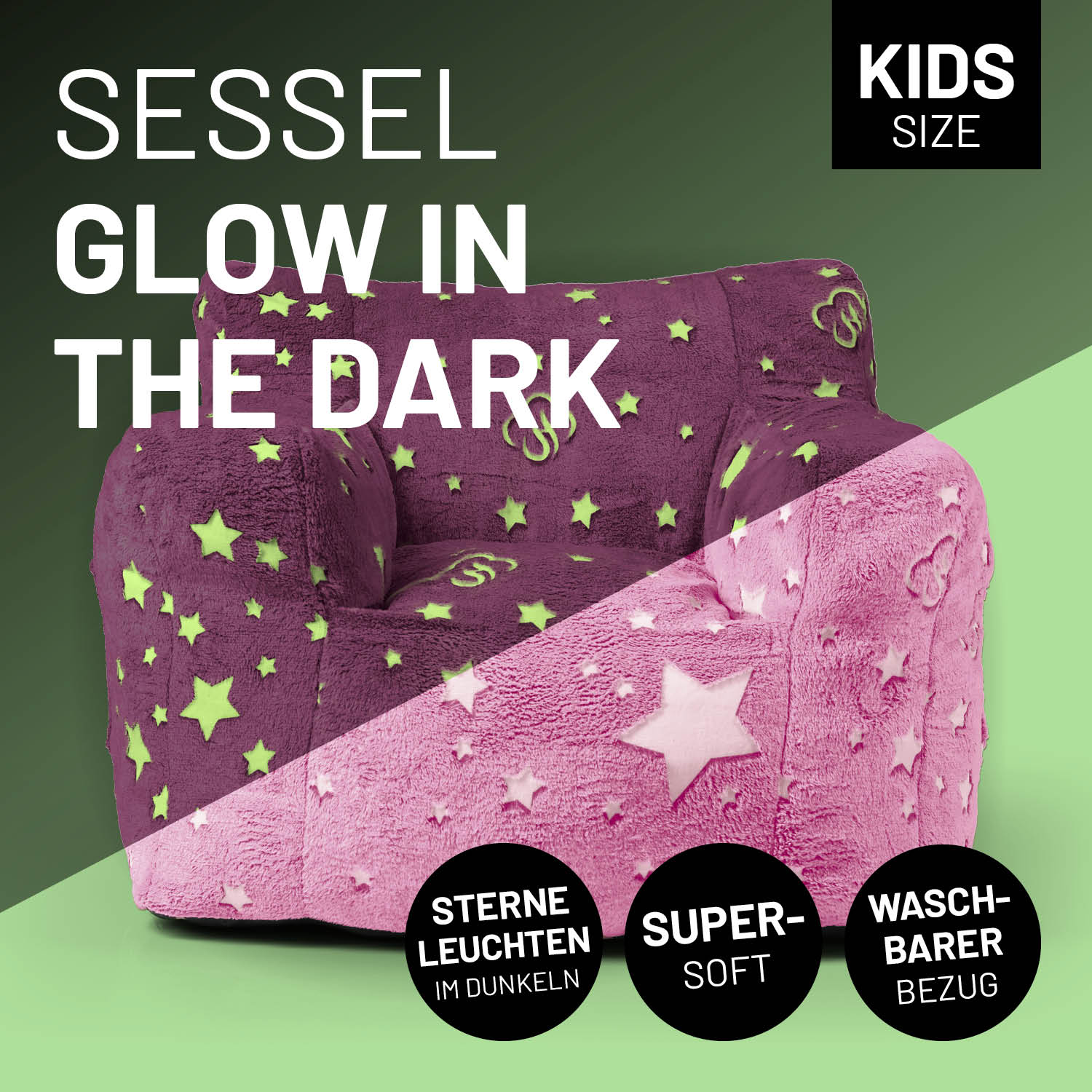 Sessel „Glow in the Dark“ - Pink