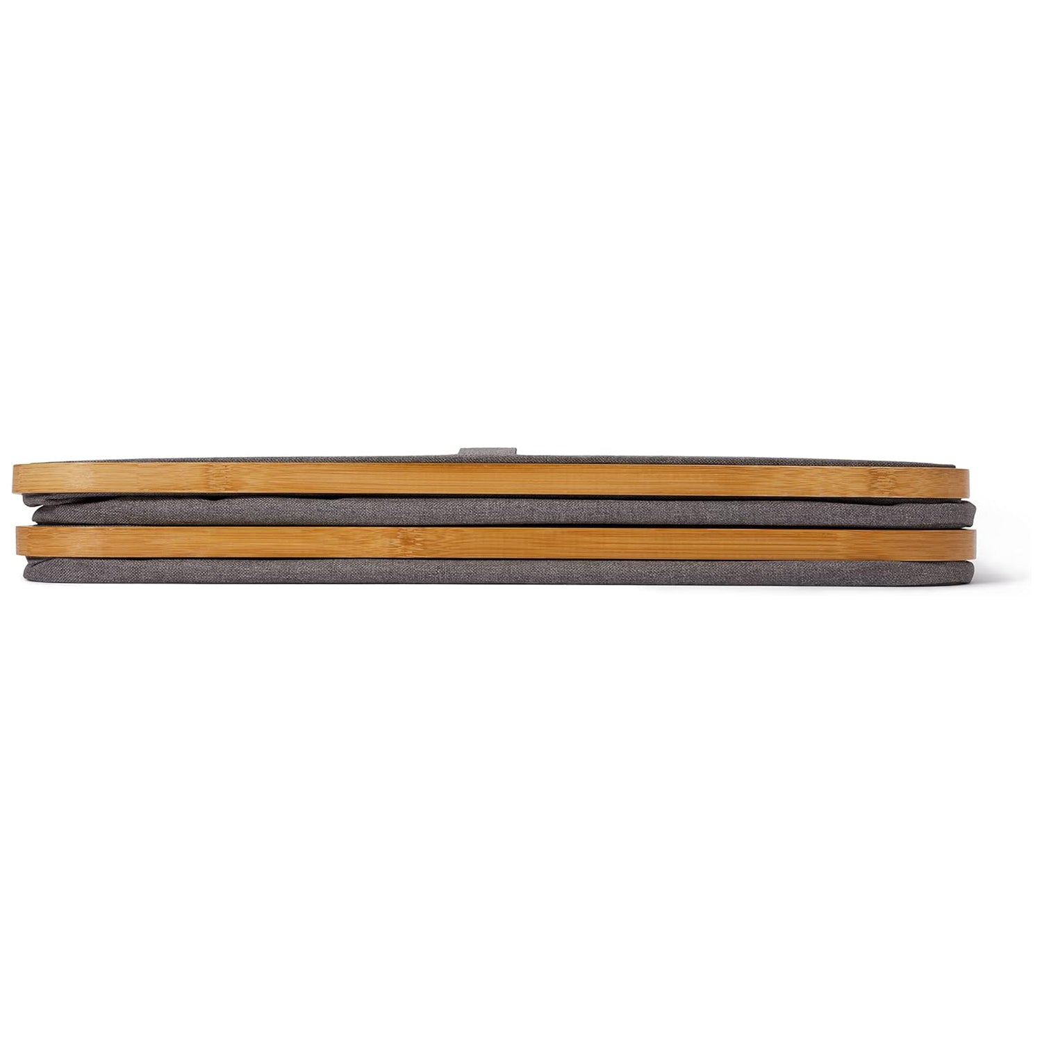 Aufbewahrungsbox mit Bambus-Rahmen - 2er-Set - Grau