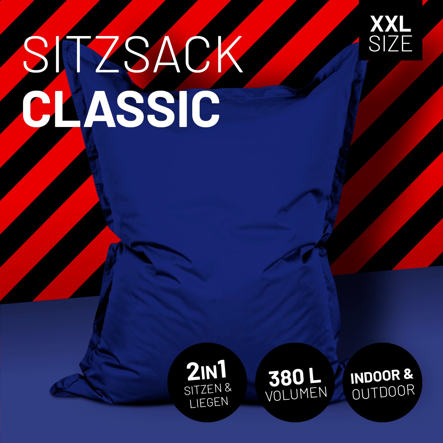 Sitzsack Classic XXL (380 L) - indoor & outdoor - Dunkelblau