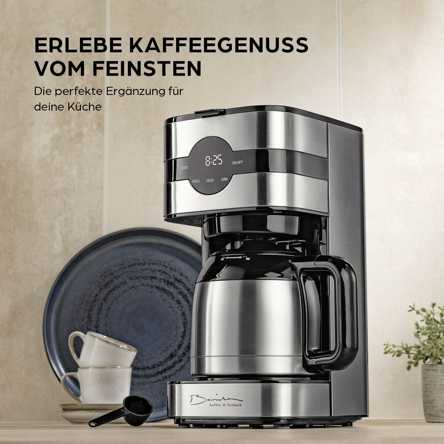 Filterkaffeemaschine Touch Iso - Silber