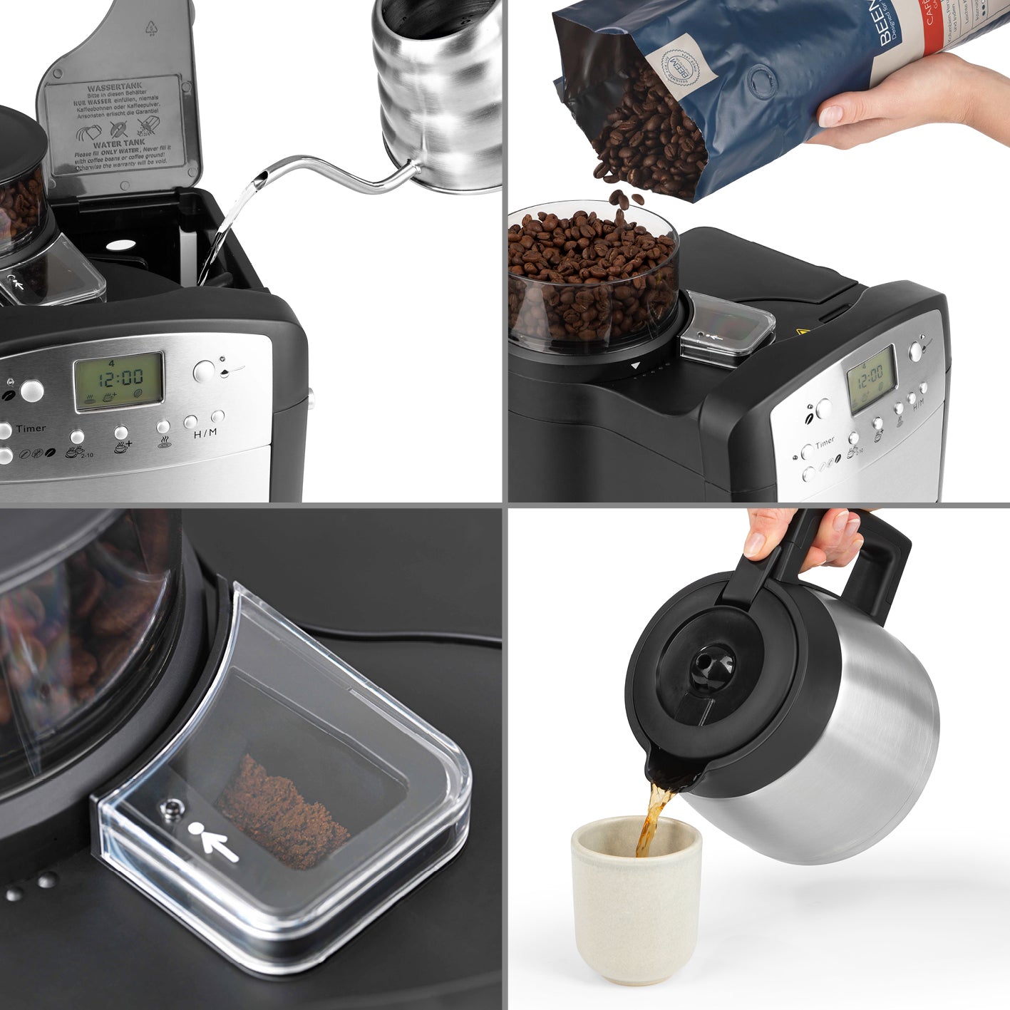 FRESH-AROMA-PERFECT Filter-Kaffeemaschine mit Mahlwerk - Thermo