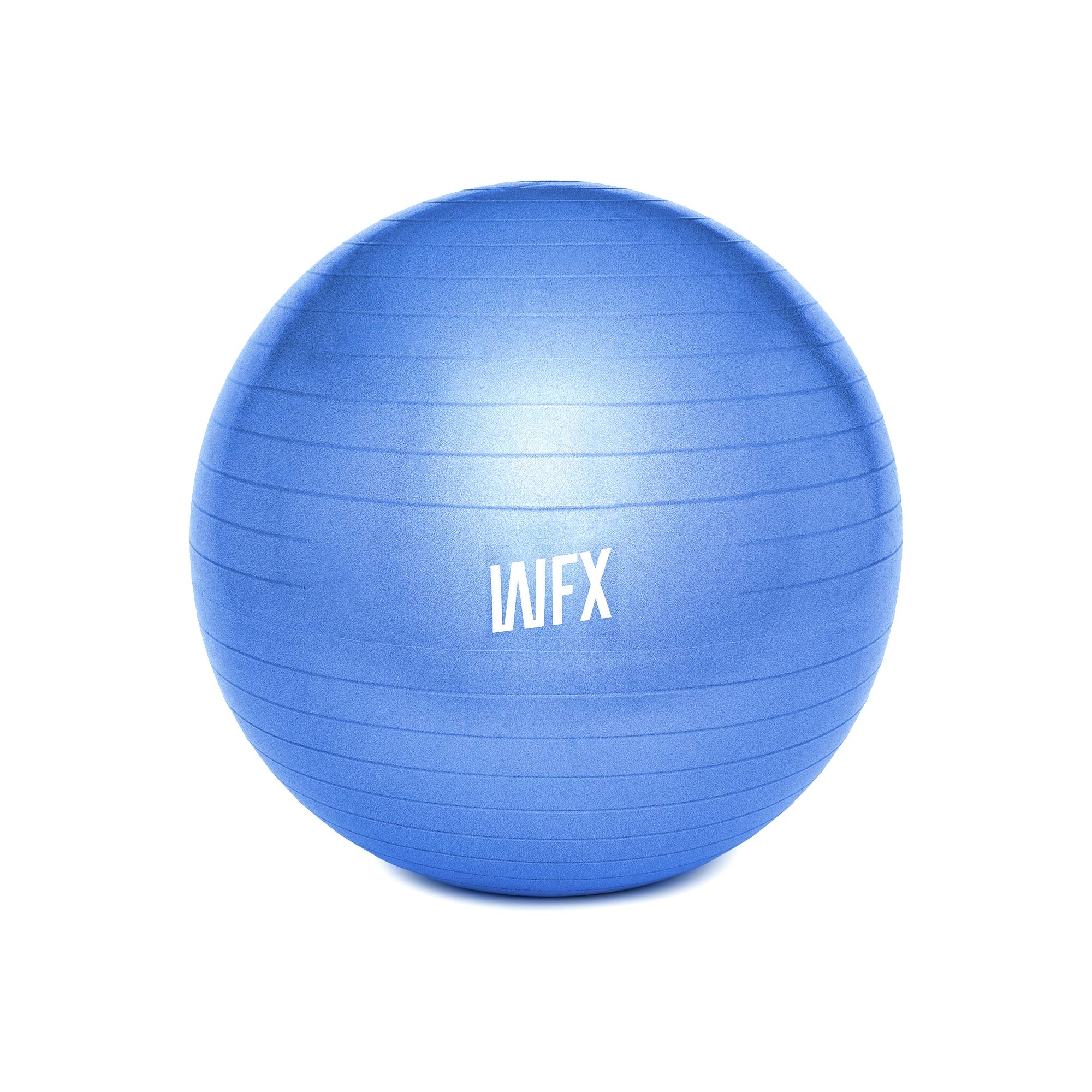 Gymnastikball inkl. Ballpumpe - Fitness Sitzball - Blau - 65 cm