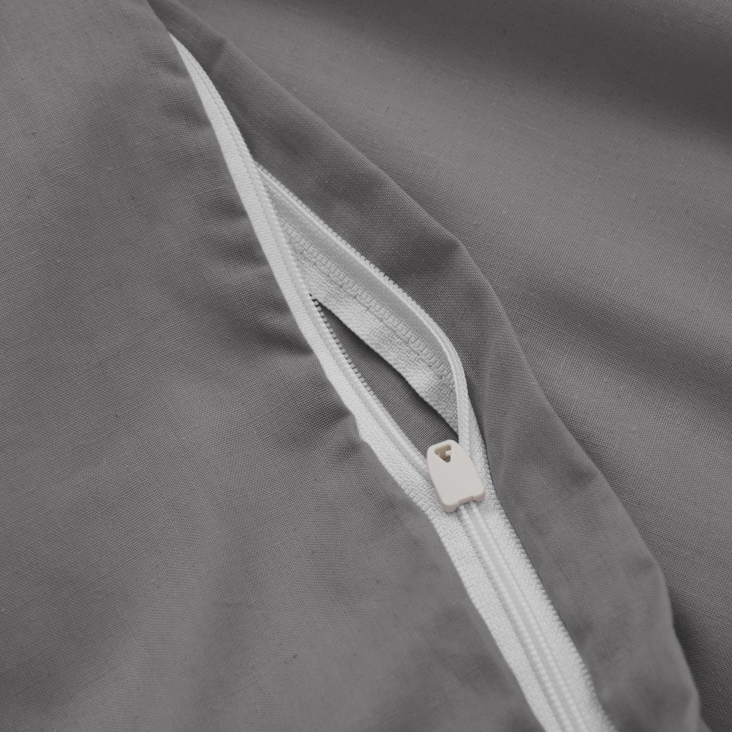 Premium Bettwäsche Everyday - Ganzjahres Bettbezug 155x200 cm & Kissenbezug 80x80 cm - Cool Grey