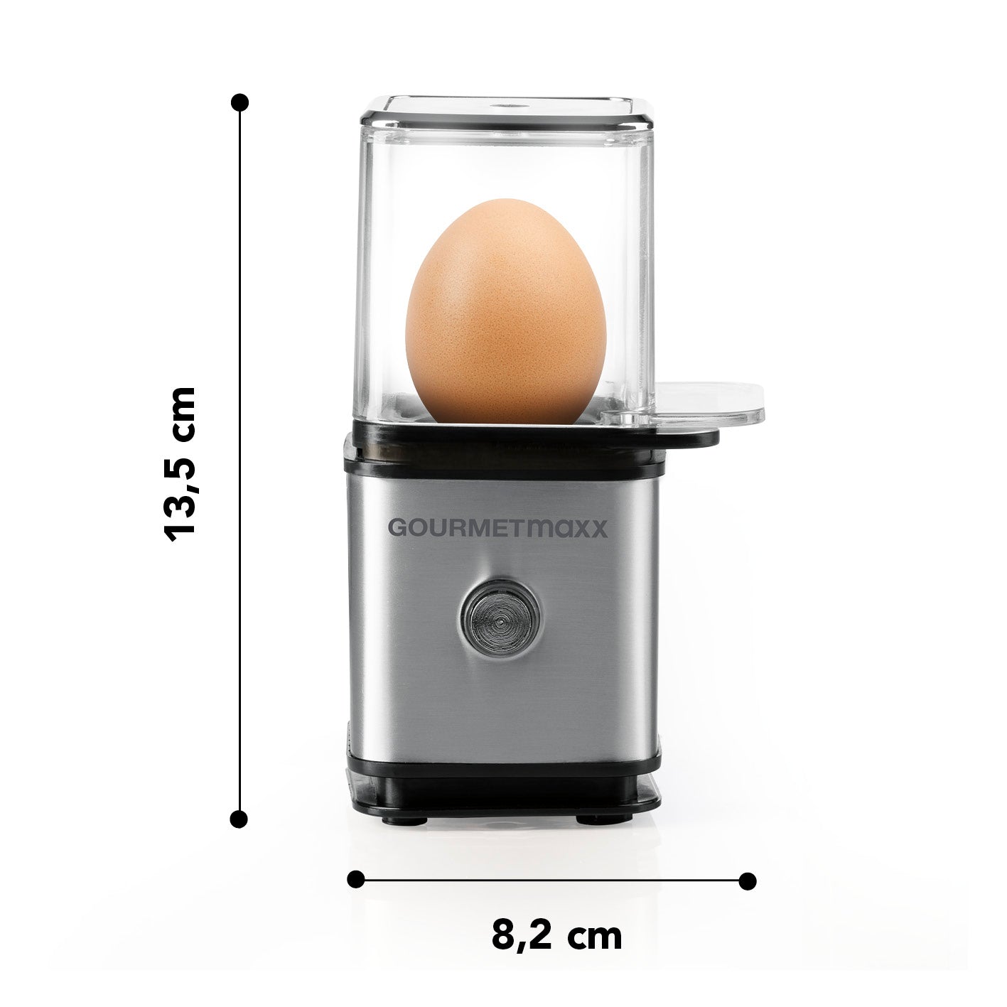Eierkocher für 1 Ei - silber/schwarz