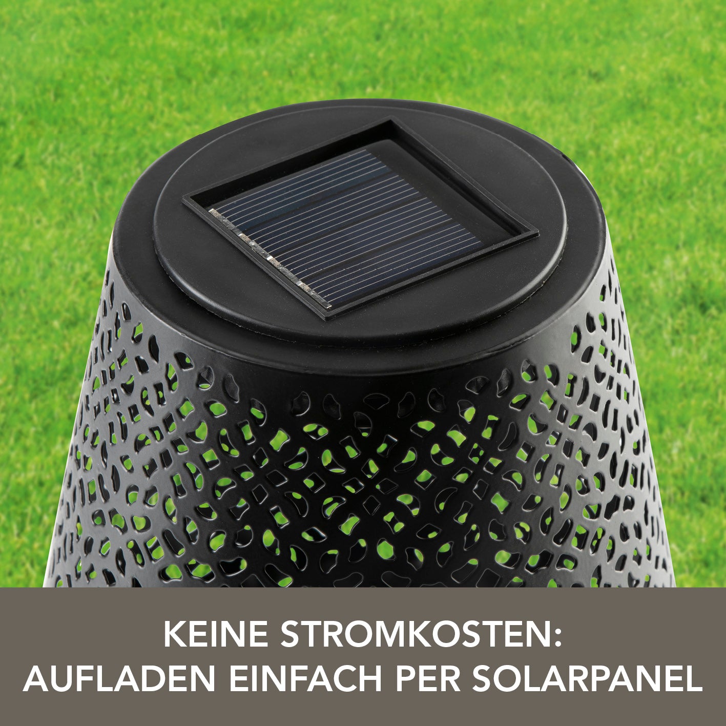 Solar-Tischleuchte - Schwarz - 2er-Set
