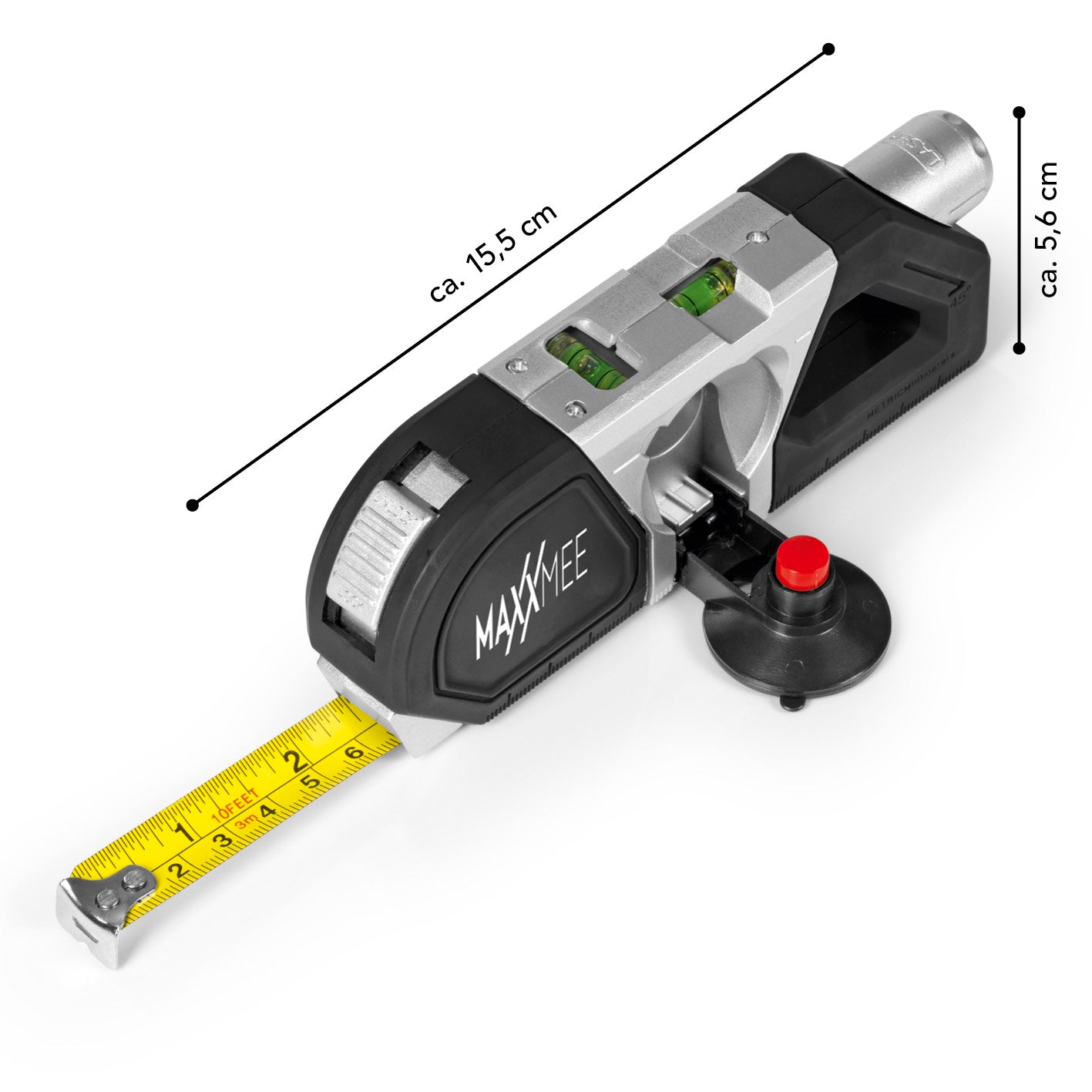 Laser-Waage - Ausrichten per Laser für eine Entfernung bis zu 10 m