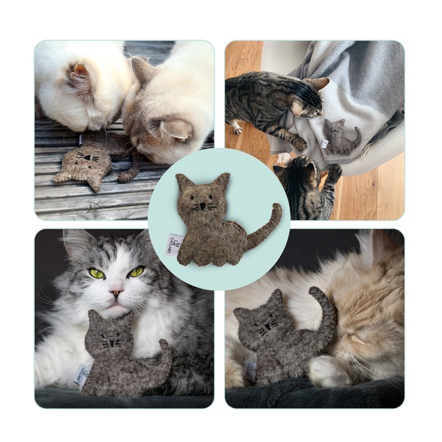 Katzenspielzeug "Kuschelige Katze" mit Katzenminze