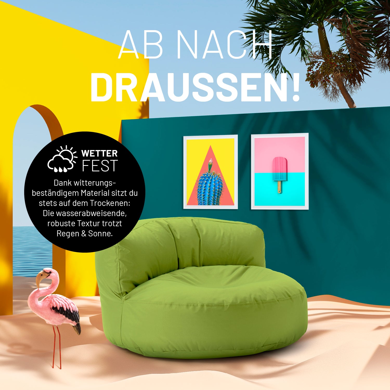 Sitzsack Lounge (320 L) - indoor & outdoor - Grün