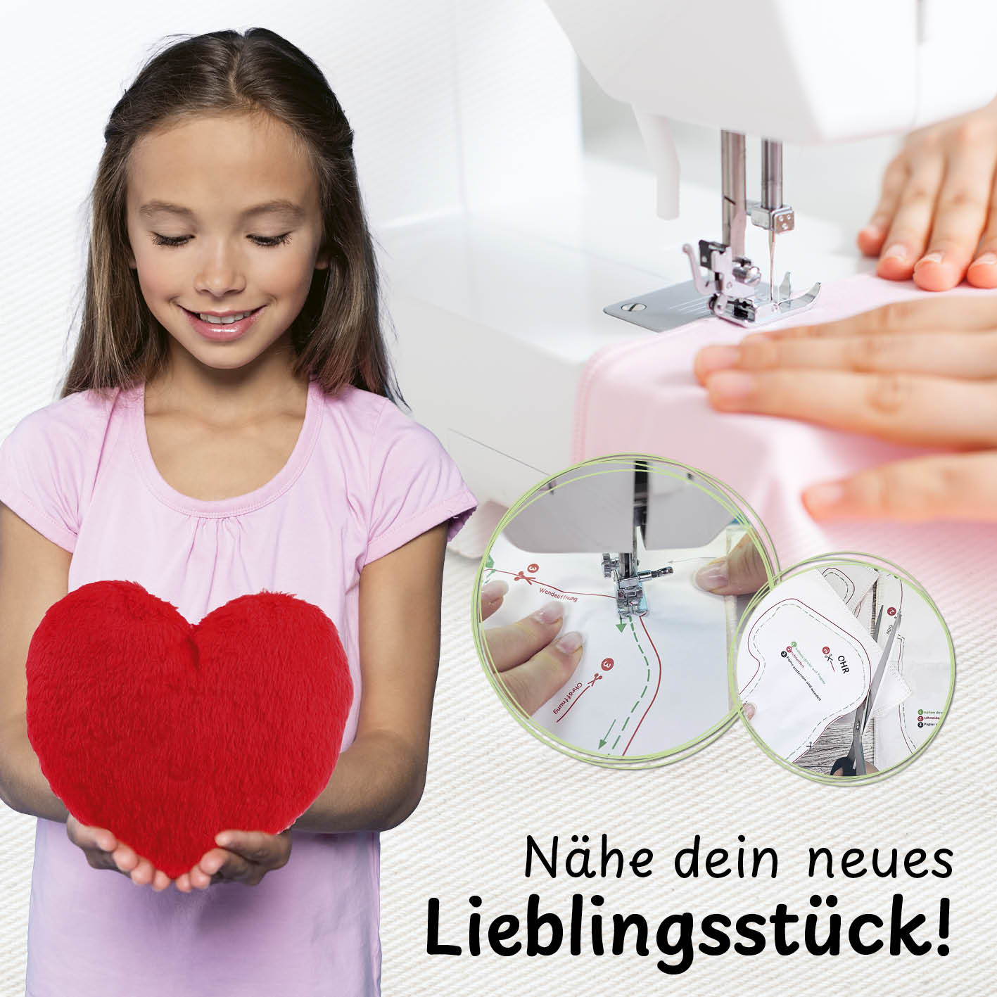 Näh-Baukastenset Motiv Herz Liebling