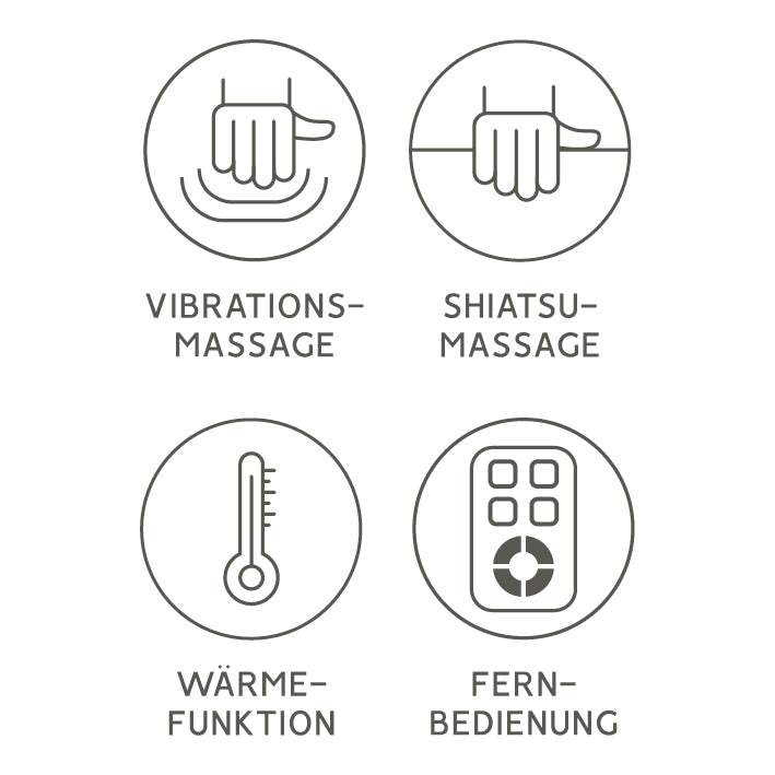 Massagematte - 3-stufige Wärmefunktion & 9 Massagemotoren