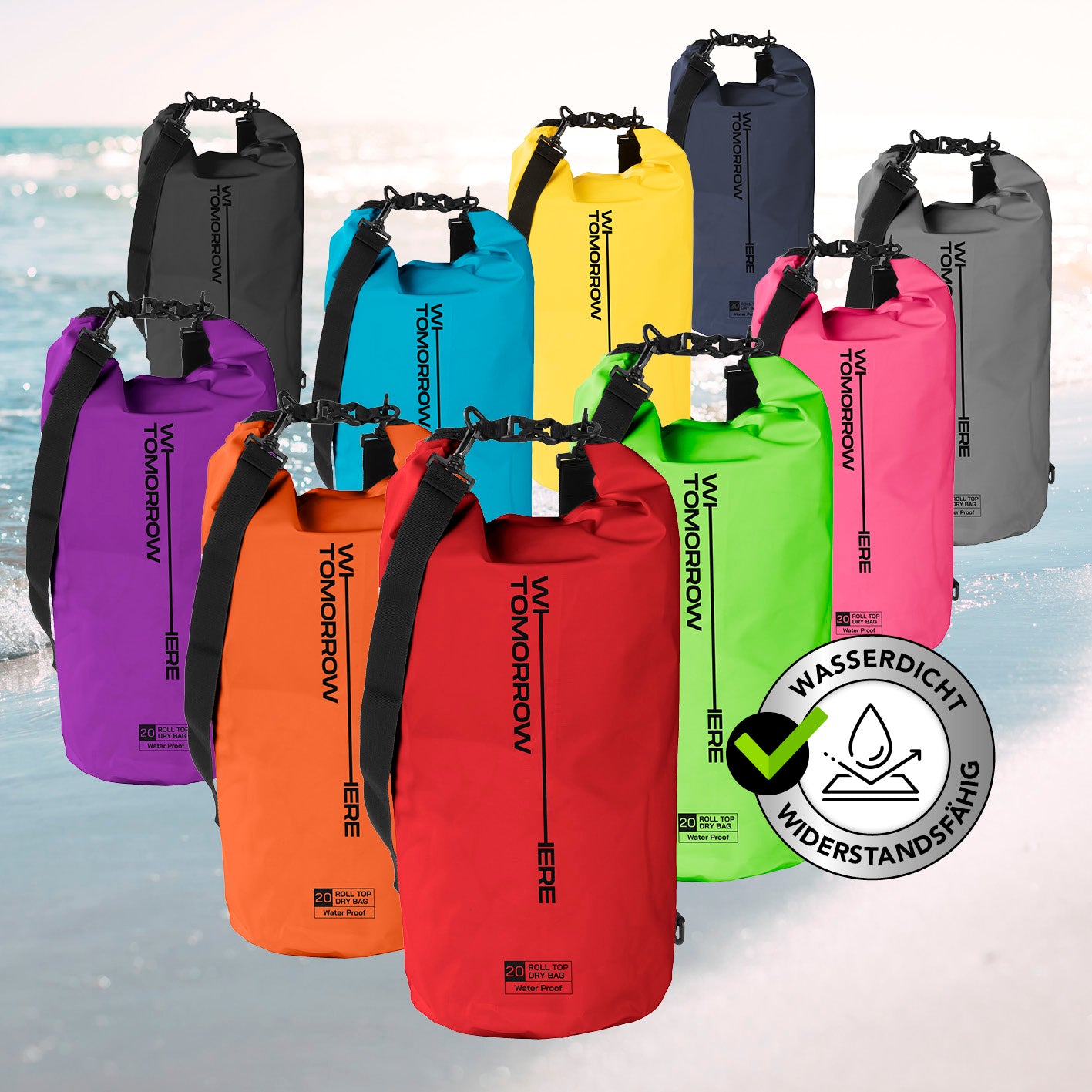 Dry Bag 20L - Style 02 - Rot