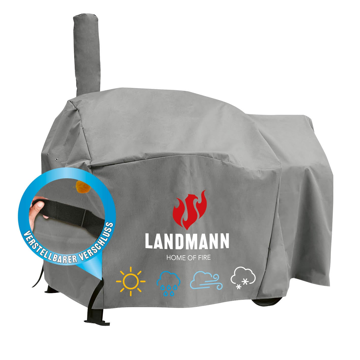 Premium Wetterschutzhaube - 93 x 147 x 125 cm - Grau