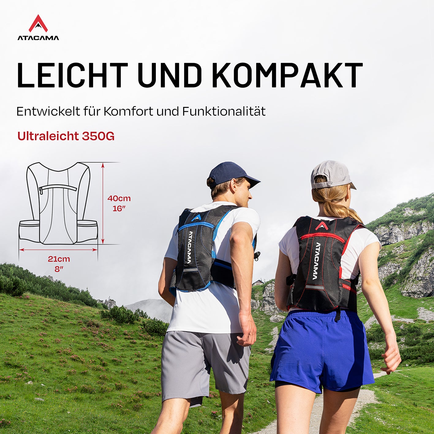 Trinkrucksack - inkl. Trinkblase 2L