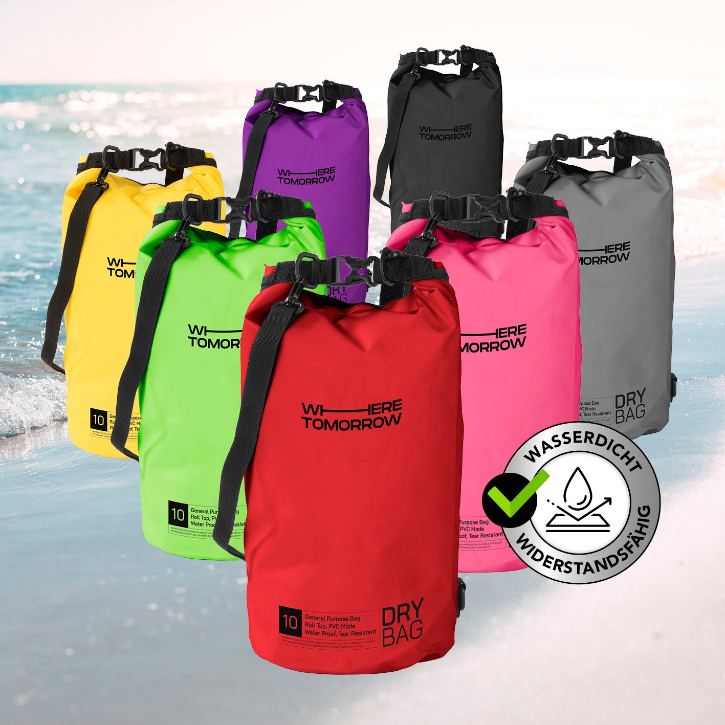 Dry Bag 10L - Style 01 - Rot