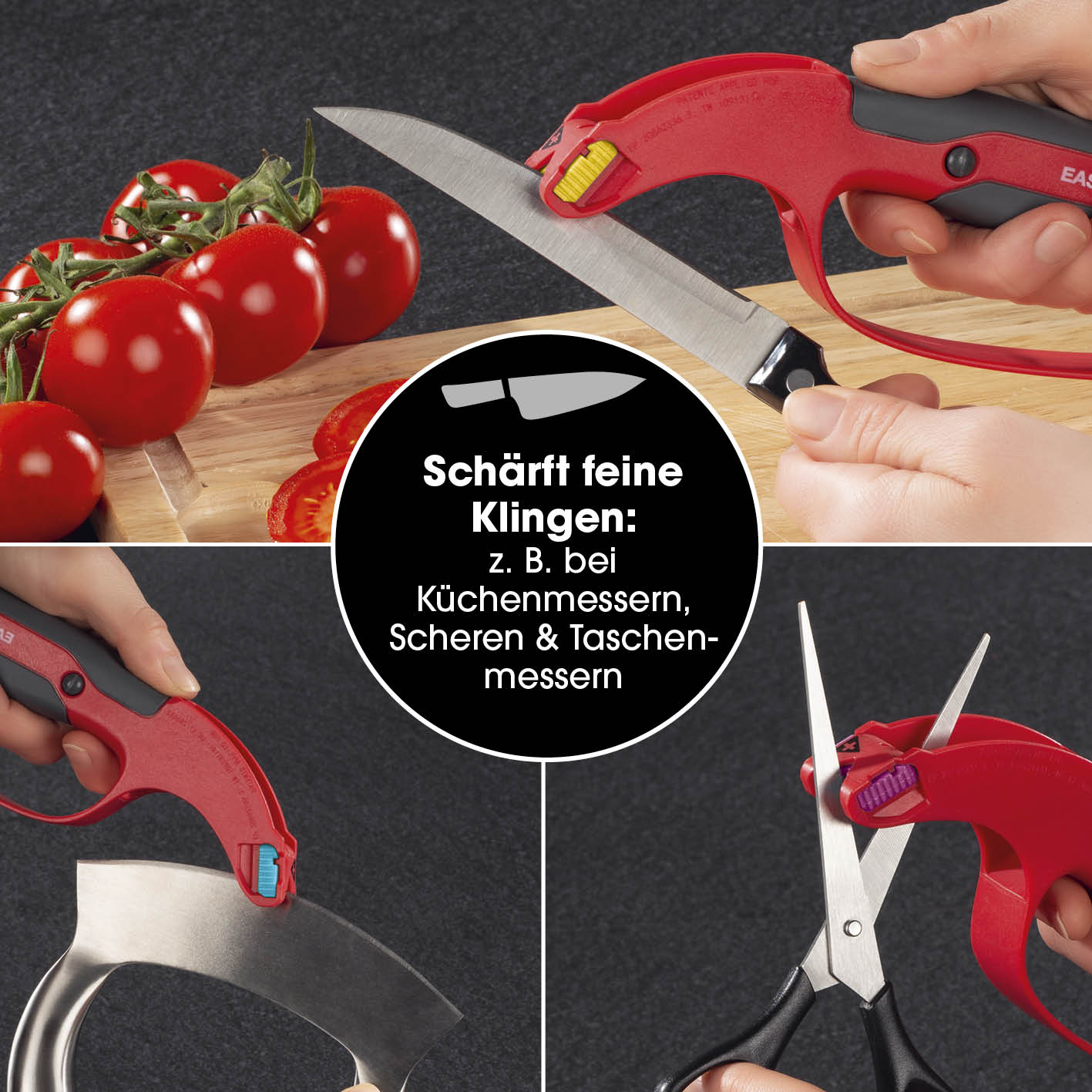 Klingenschärfer und Schärfeinsätze - für Messer, Werkzeug, Gartengeräte