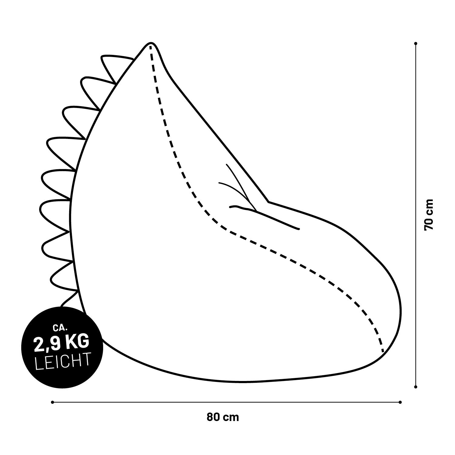 Kindersitzsack Animal Line Monster (180 L) - indoor & outdoor - Senfgelb