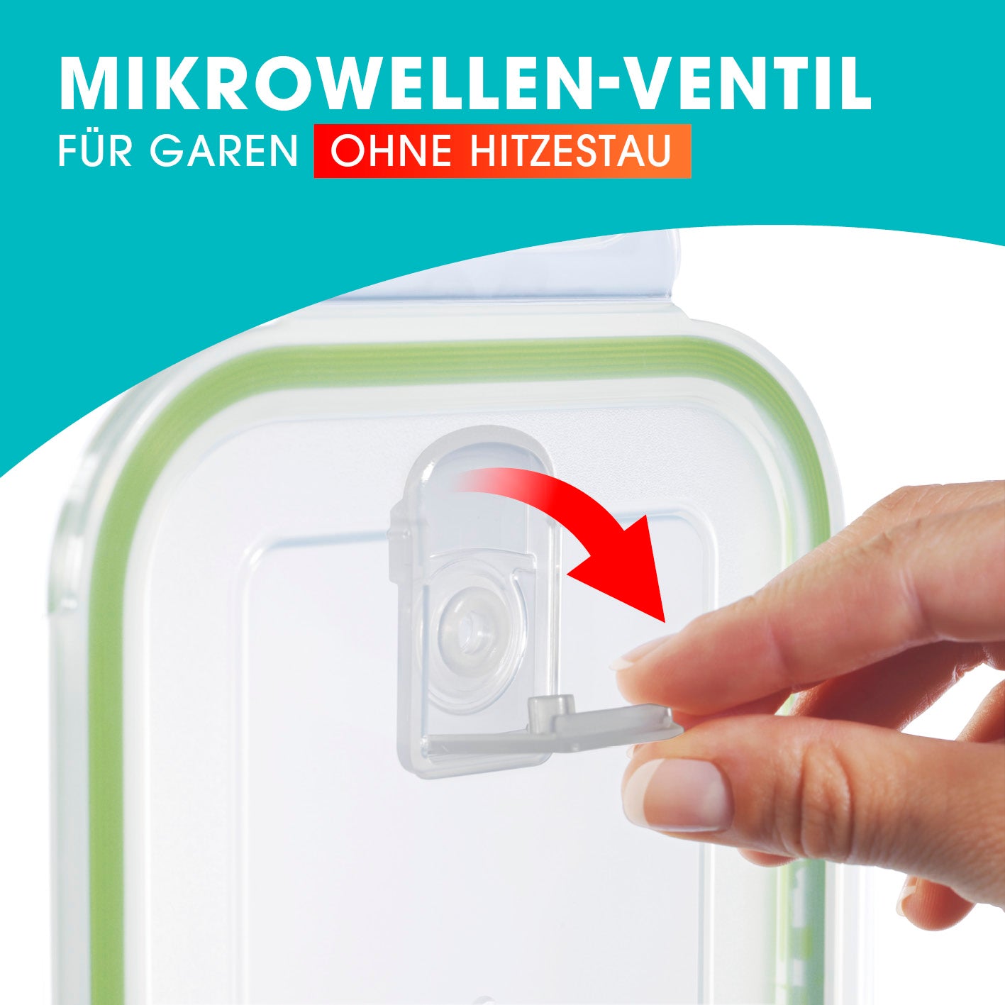 Frischhaltedosen mit Mikrowellenventil Klick-it - 12-tlg. - limegreen