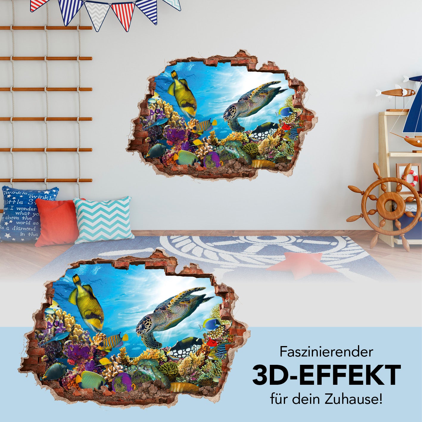 Wandtattoo 3D "Meeresleben"