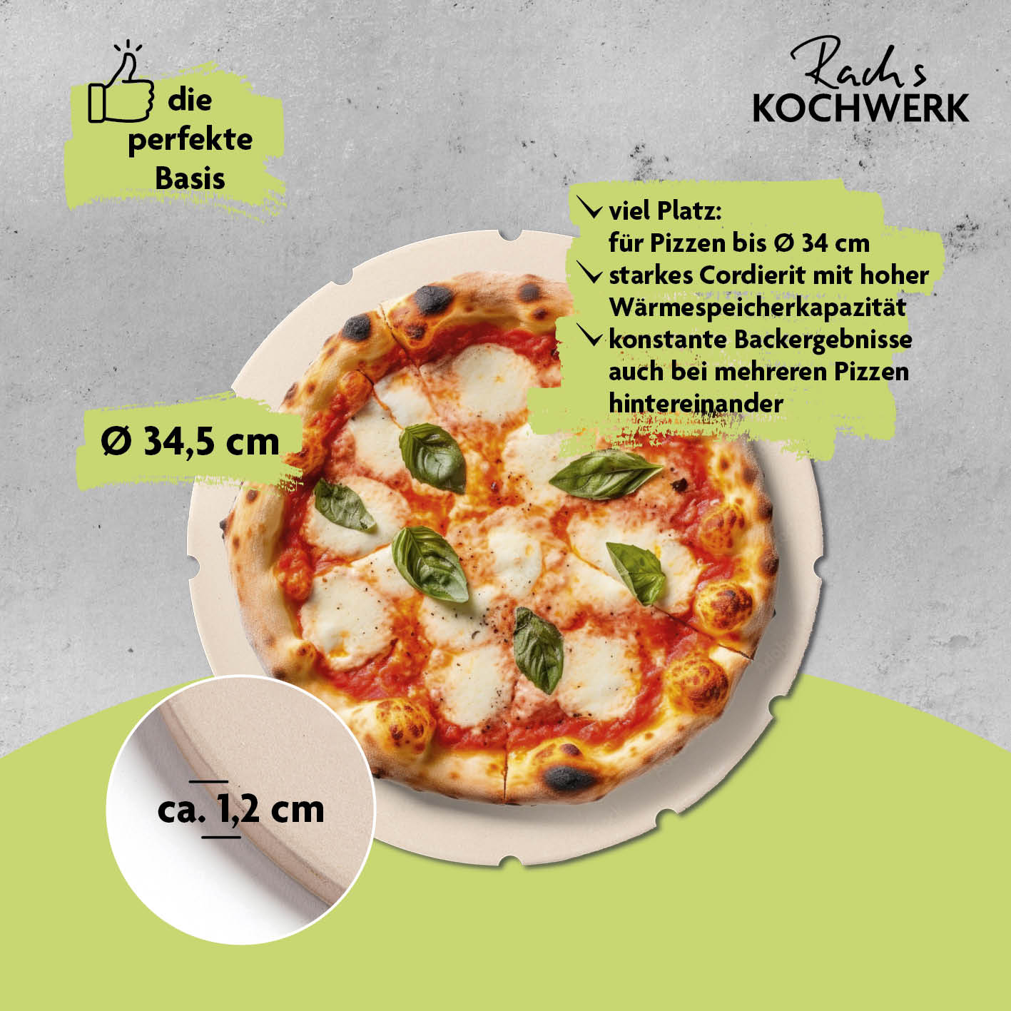 Gas-Pizzaofen für Pizzen bis zu Ø 34 cm