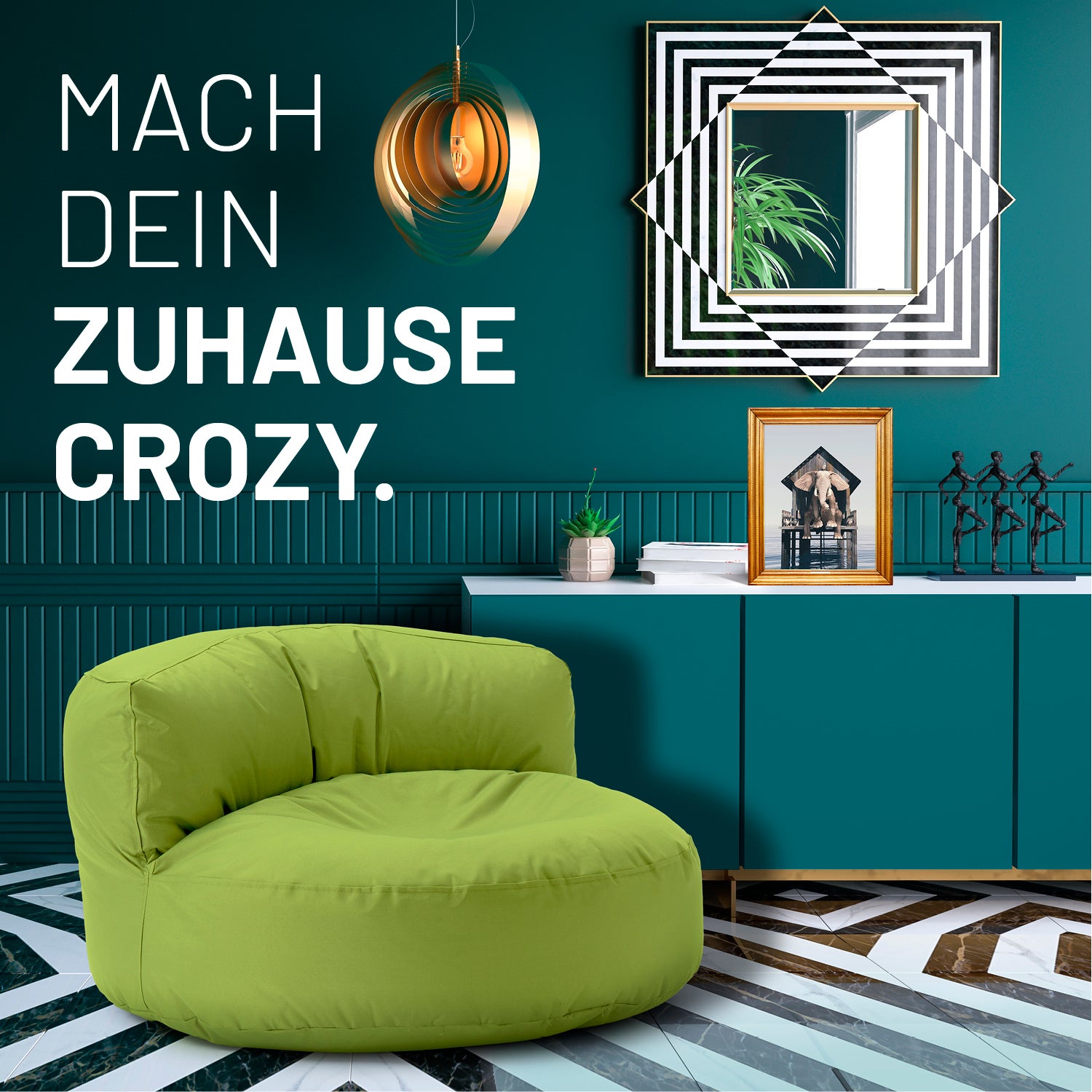 Sitzsack Lounge (320 L) - indoor & outdoor - Grün