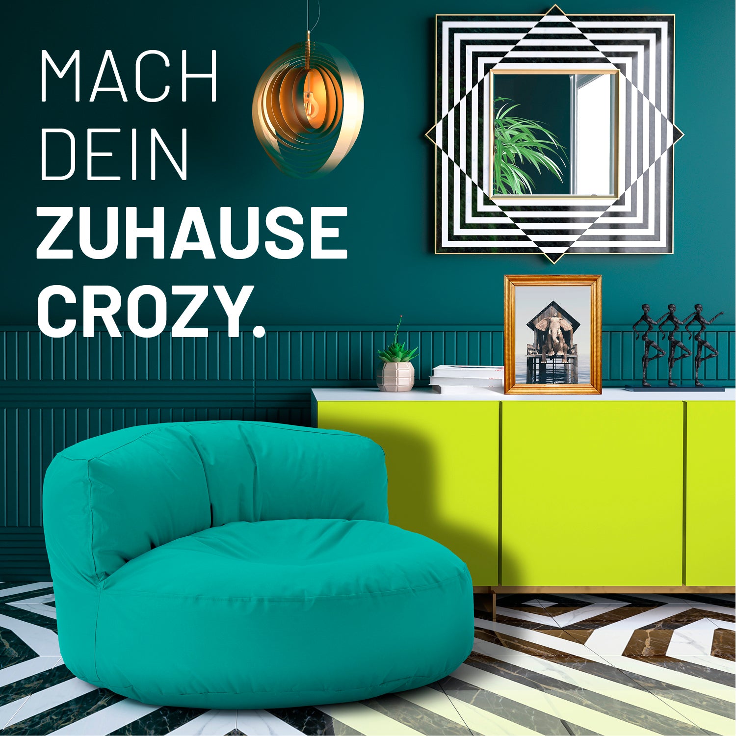 Sitzsack Lounge (320 L) - indoor & outdoor - Türkis