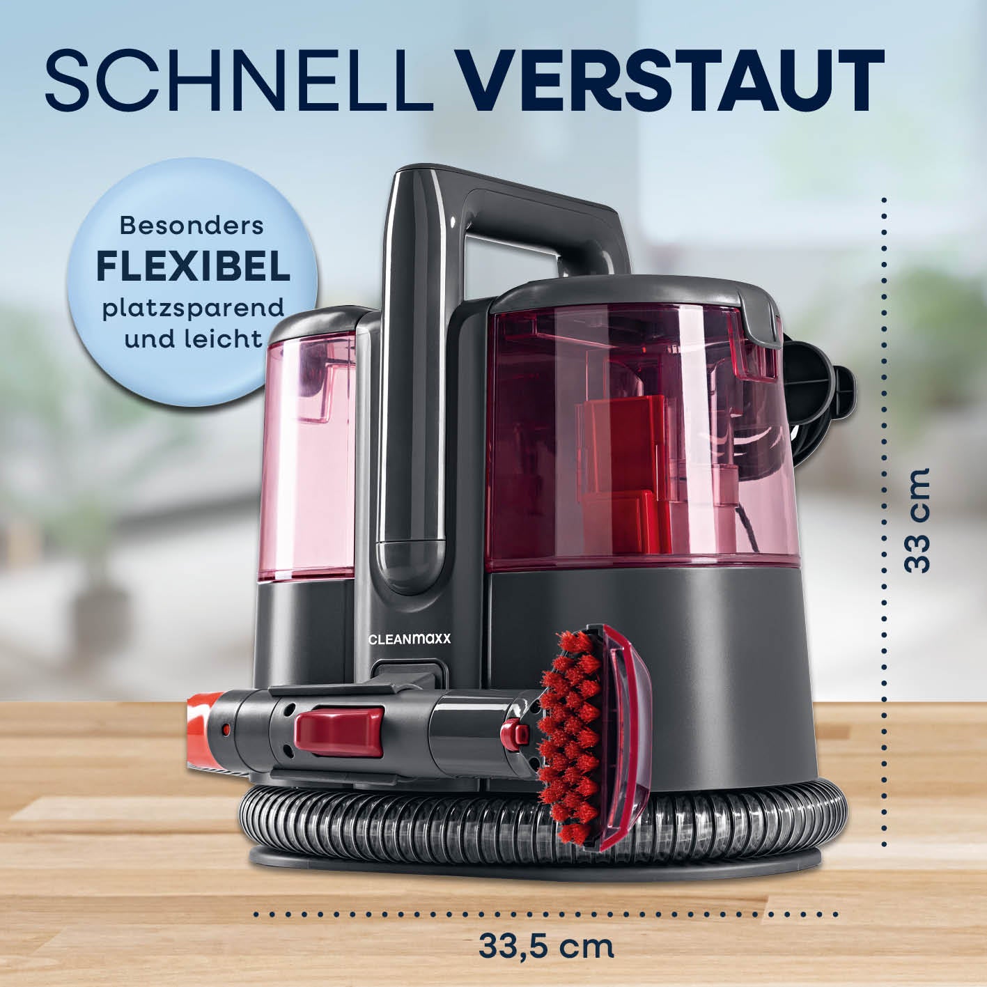 Polster- & Teppichreiniger Pro Power - Grau/Rot