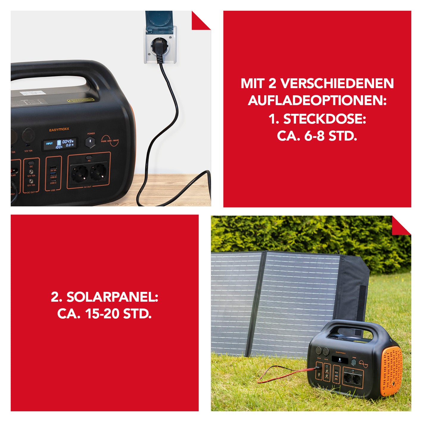 Powerstation tragbar - 1048Wh - schwarz/orange