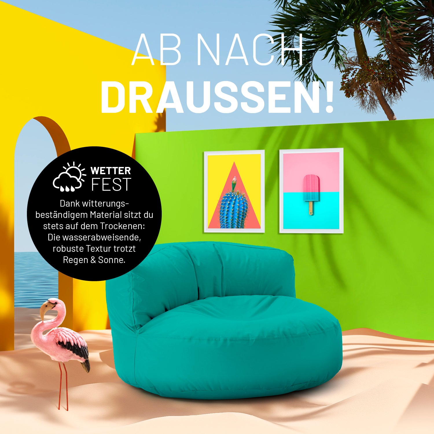 Sitzsack Lounge (320 L) - indoor & outdoor - Türkis