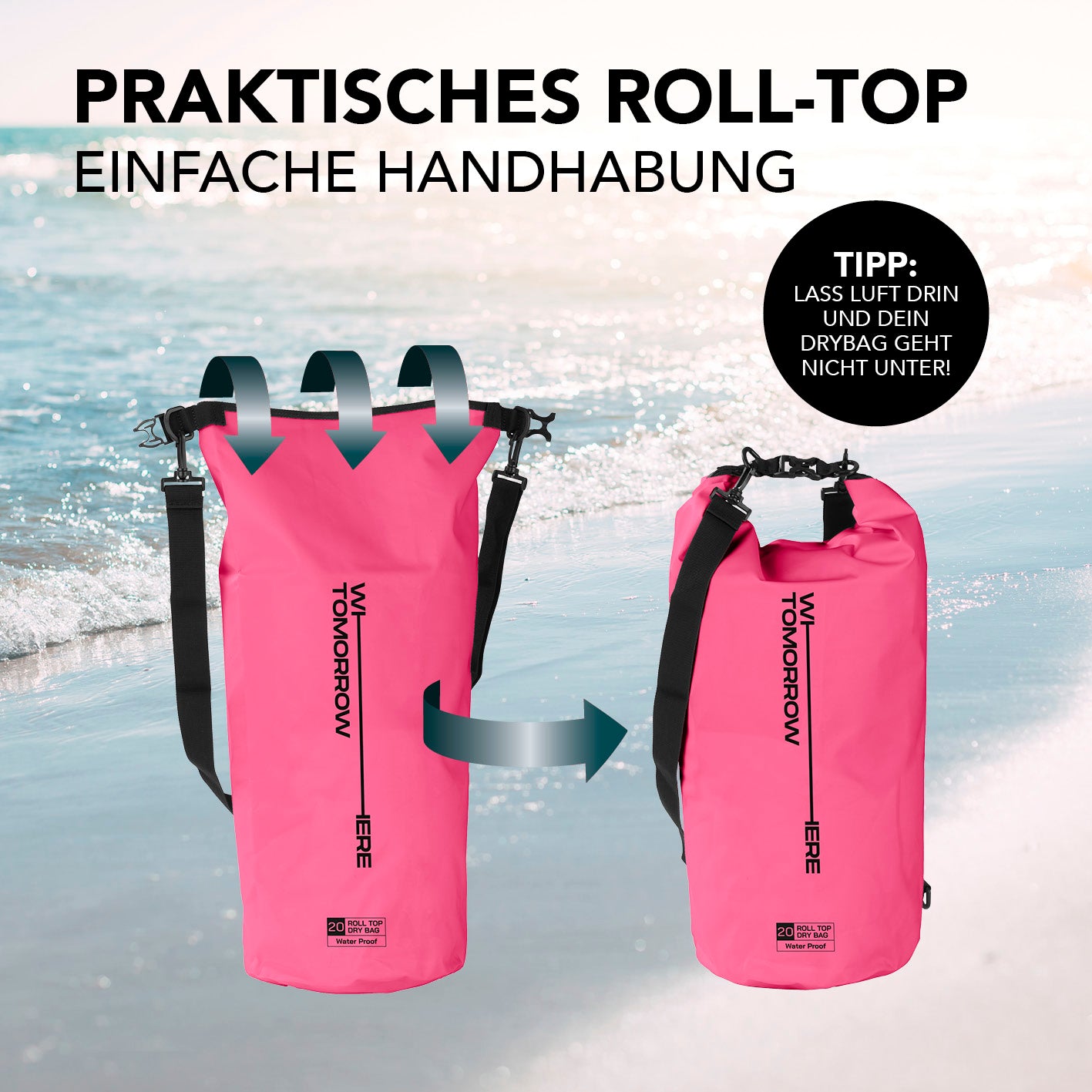 Dry Bag 20L - Style 02 - Pink