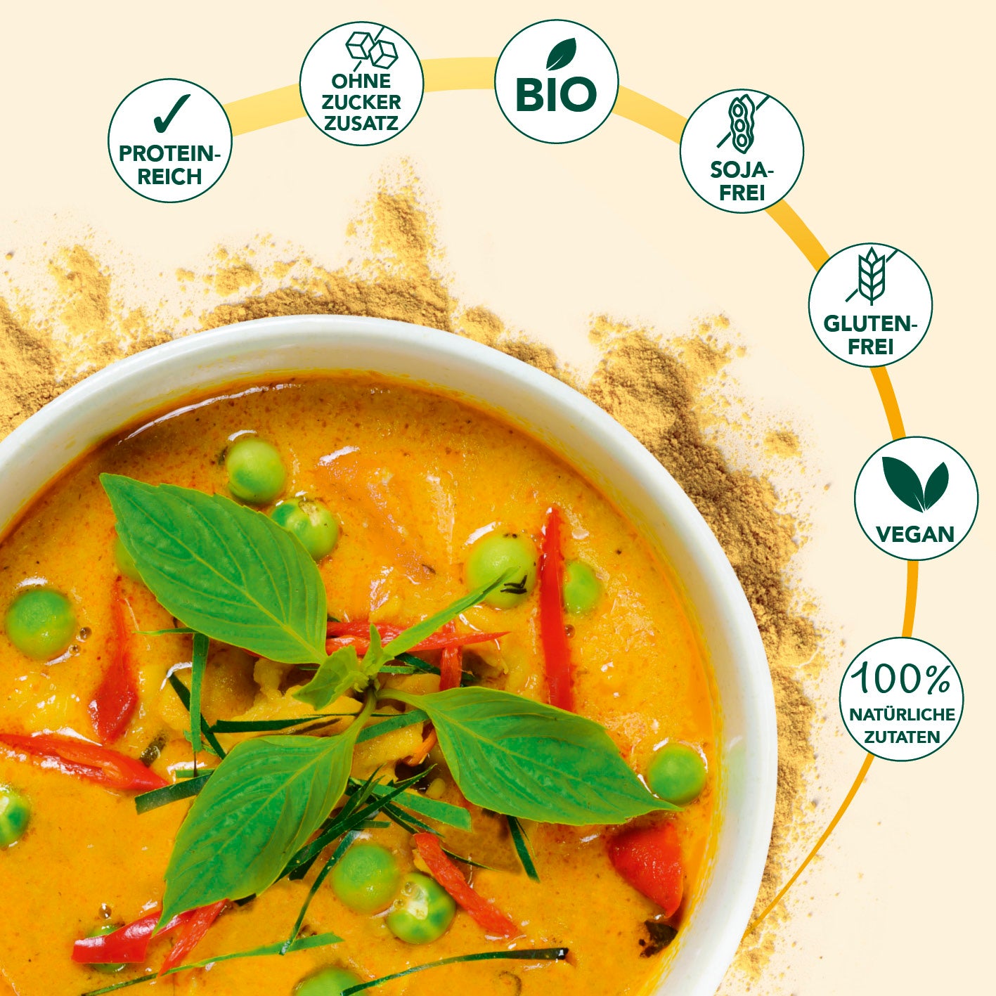 vegan protein sauce Biosaucenpulver für gelbes Curry (50 g)