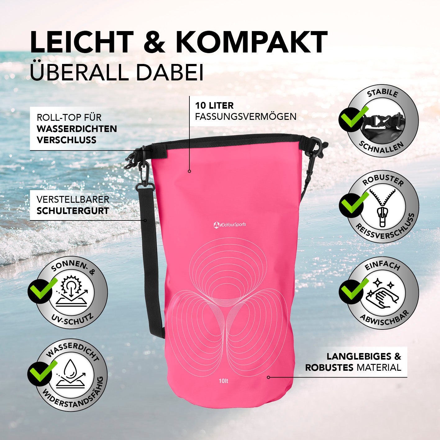 Dry Bag 10L - Pink