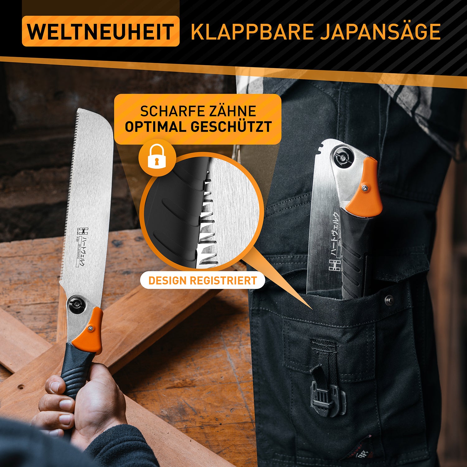 Japansäge klappbar - Blattlänge 240 mm