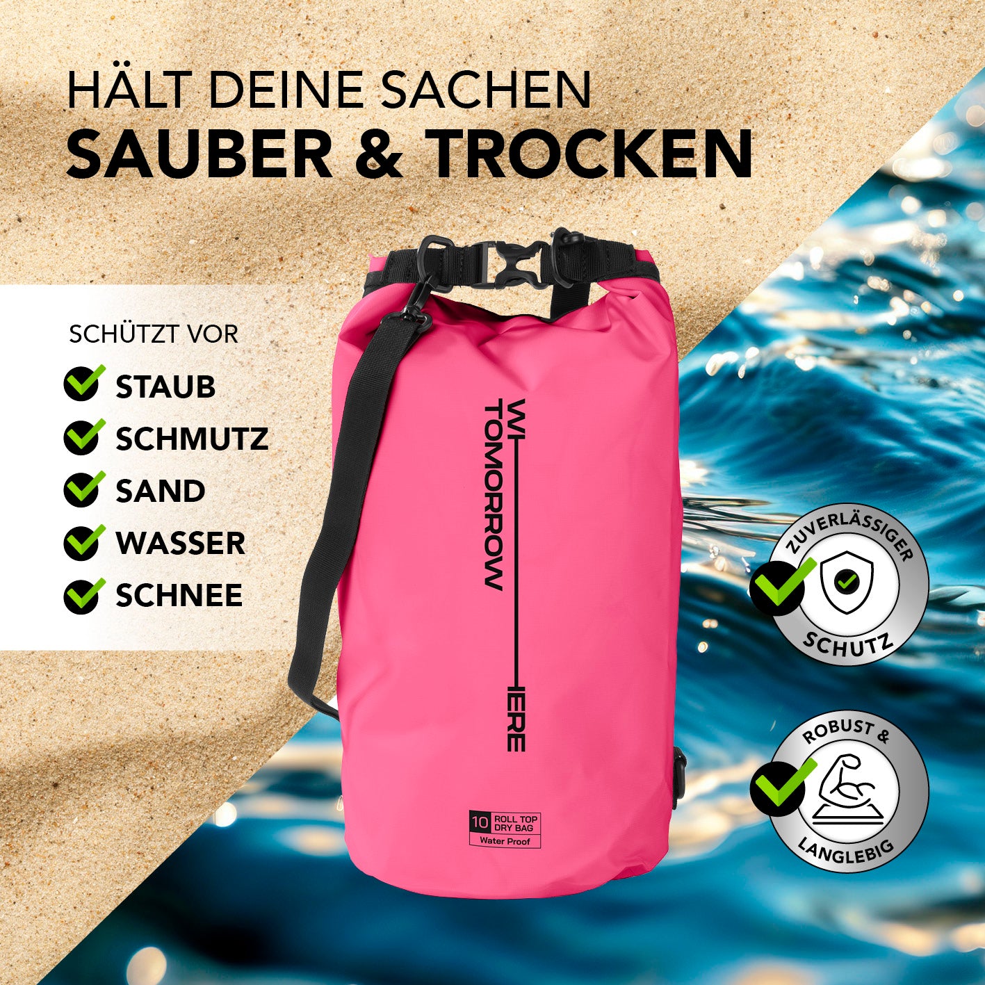 Dry Bag 10L - Style 02 - Pink