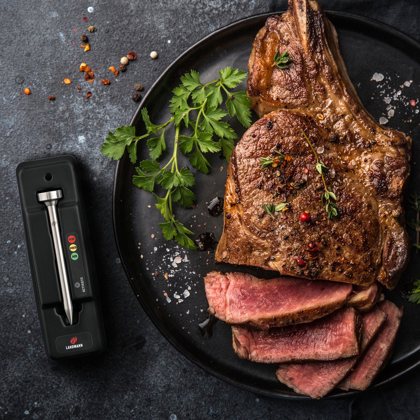 LED-Grillthermometer