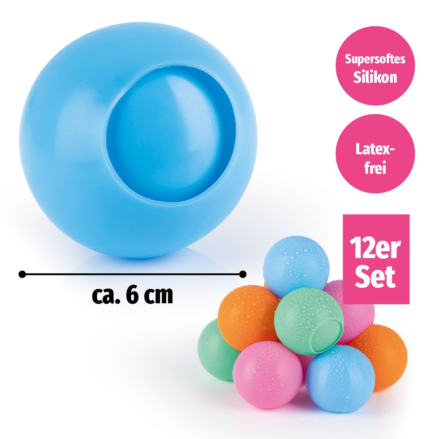Silikon-Wasserballon - 12er-Set