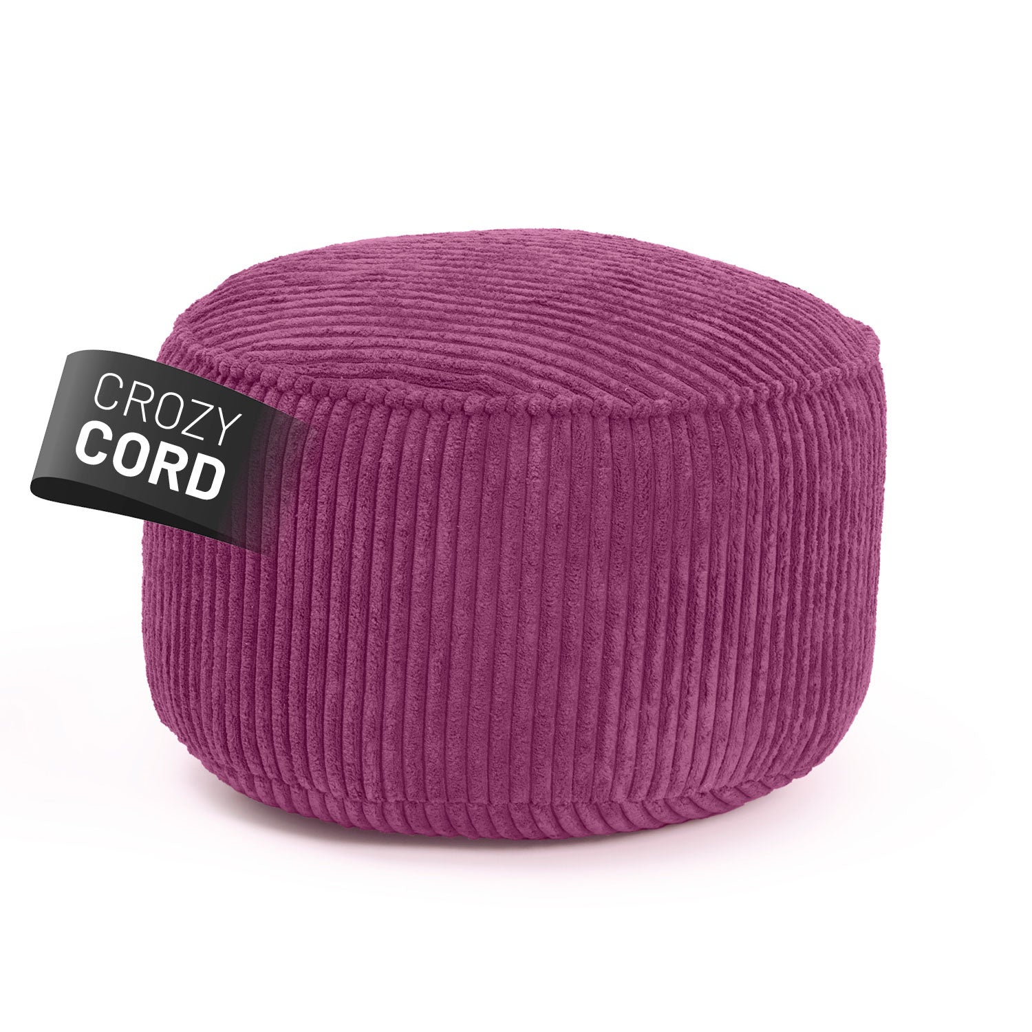 Sitzsack Pouf aus der Cord-Reihe - Weinrot