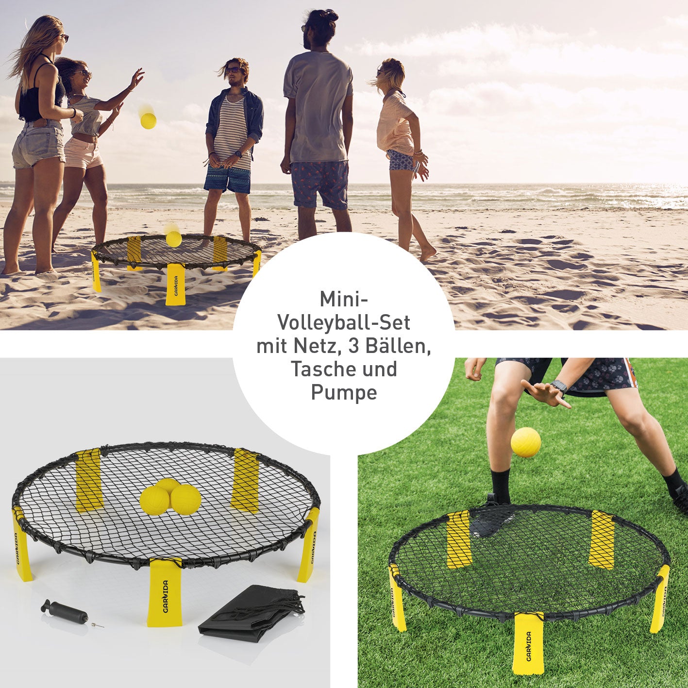 Mini-Volleyball-Spiel Spike Ball Set - 6-tlg.