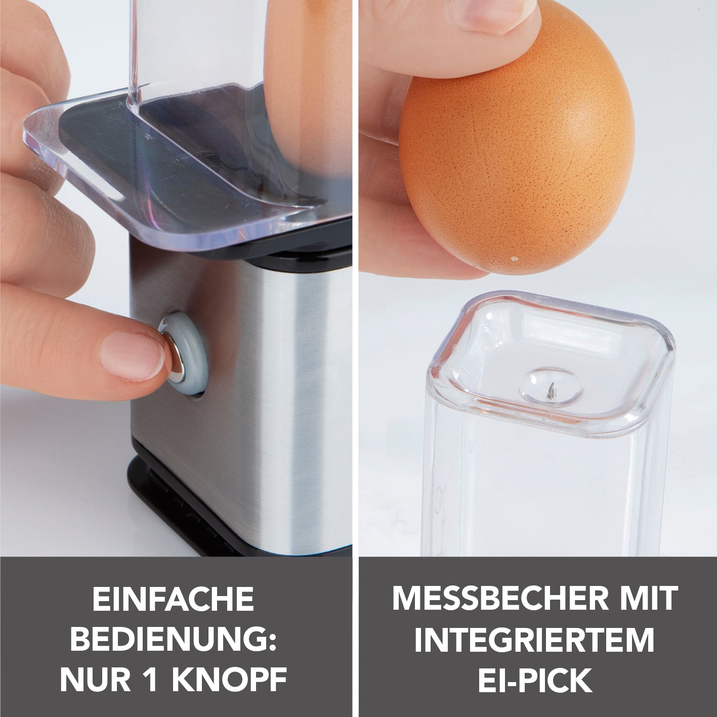 Eierkocher Kompakt - schwarz/silber