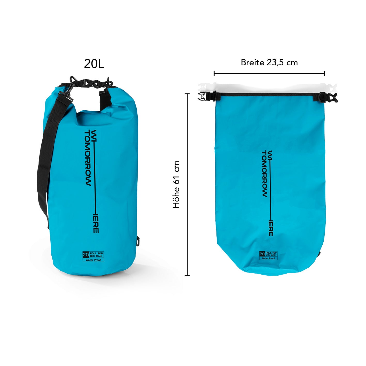 Dry Bag 20L - Style 02 - Himmelblau
