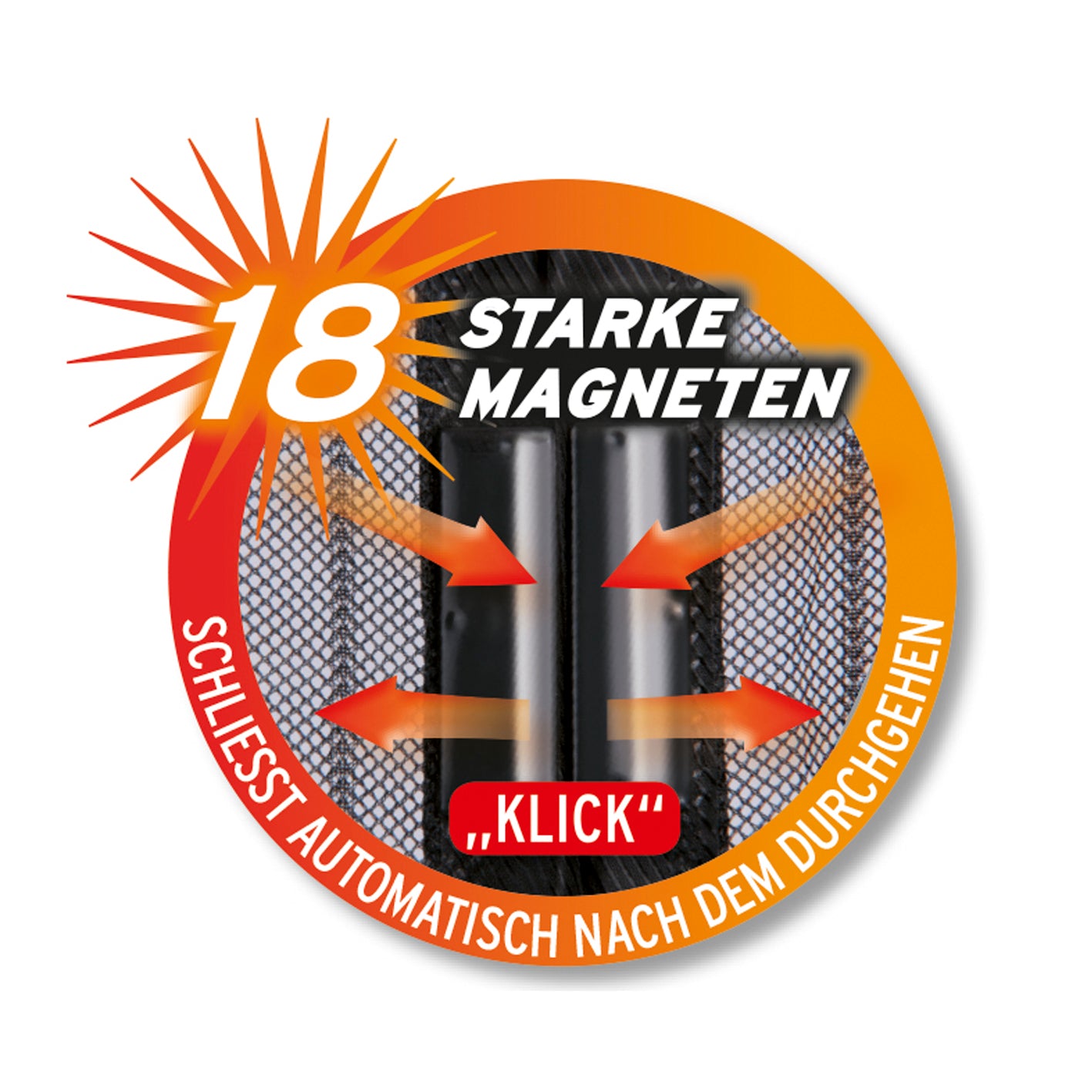 Moskitonetz Magic Klick mit Magnetverschluß - schwarz 90 x 210 cm