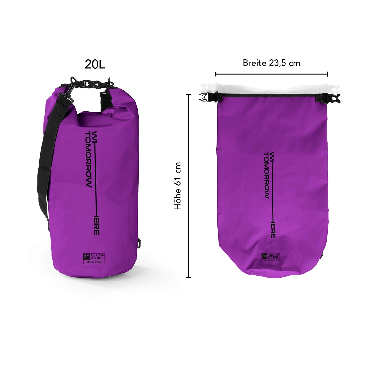 Dry Bag 20L - Style 02 - Lila