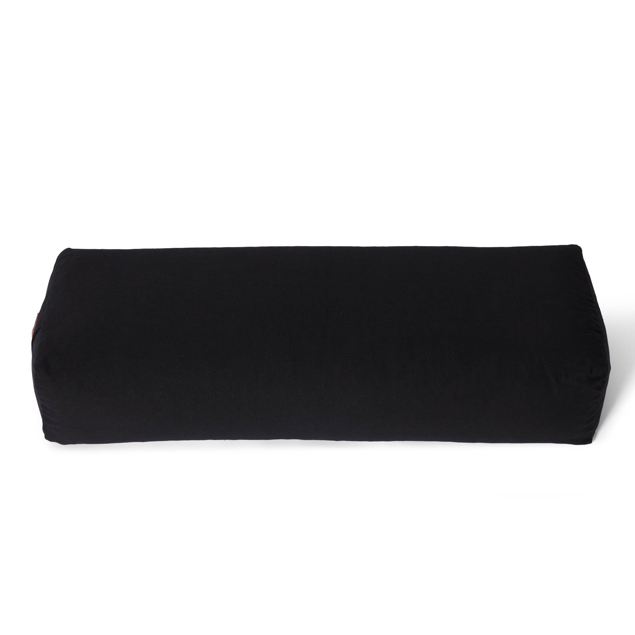 Yoga-Bolster Paravati - gefüllt mit Bio-Buchweizenschalen - 67 x 22 x 13 cm - Schwarz