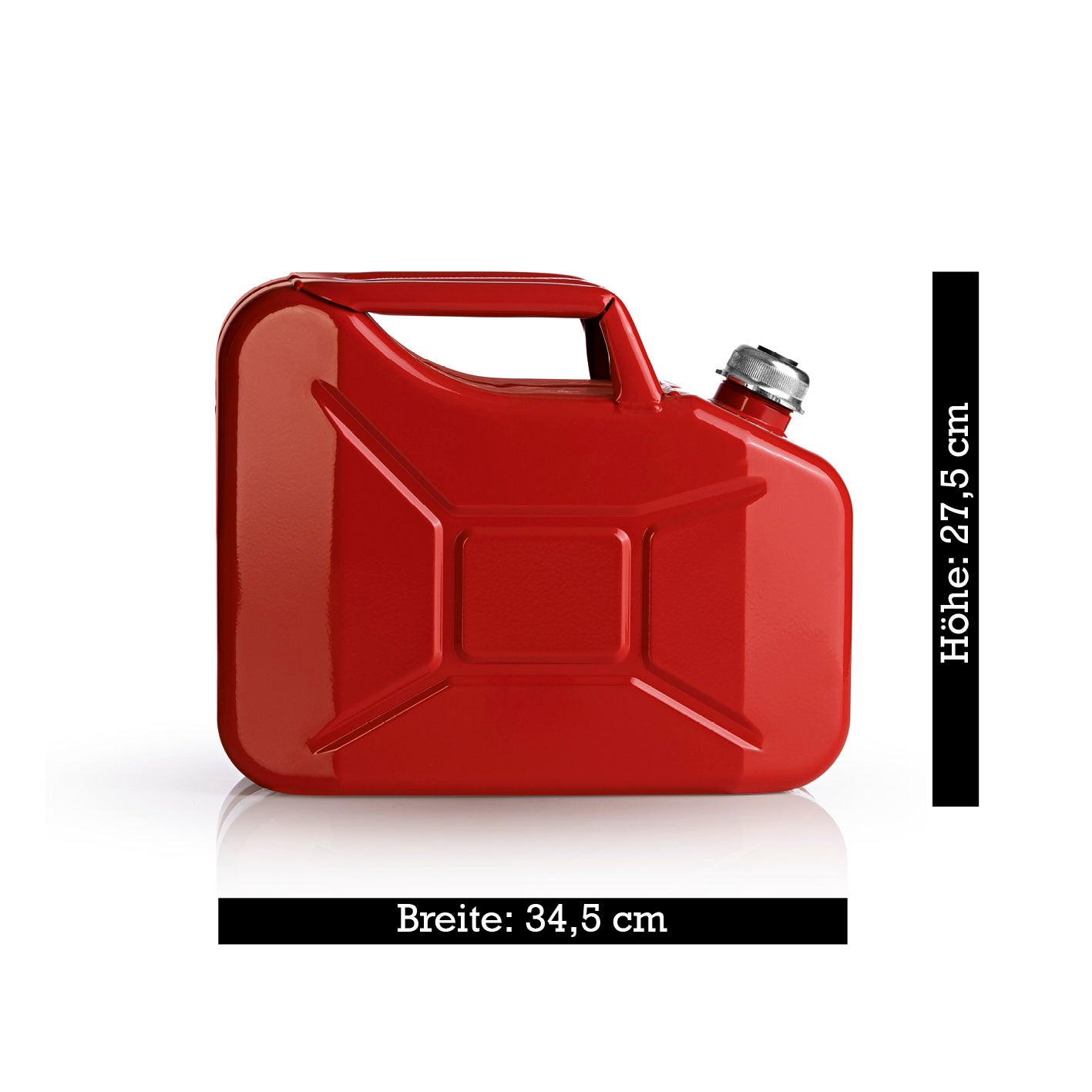Kraftstoffkanister Metall mit Schraubverschluss - 10 Liter - Rot