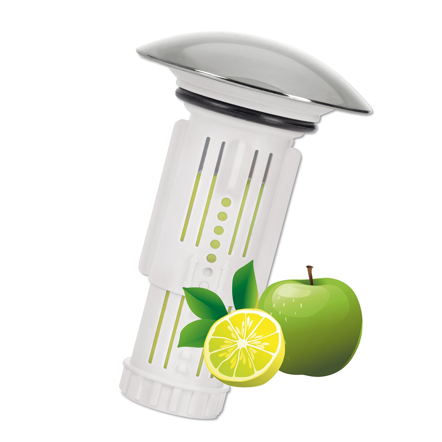 Abfluss-Fee Waschbecken Verschlussstopfen & Duftstein Zitrone/Apfel