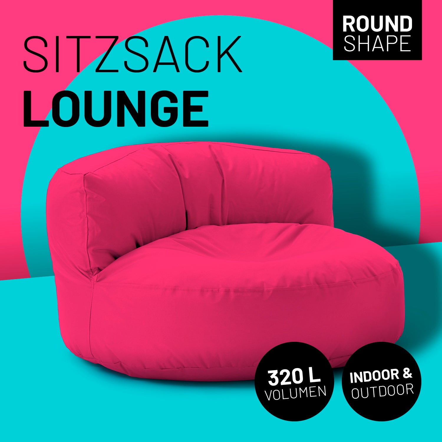 Sitzsack Lounge (320 L) - indoor & outdoor - Pink