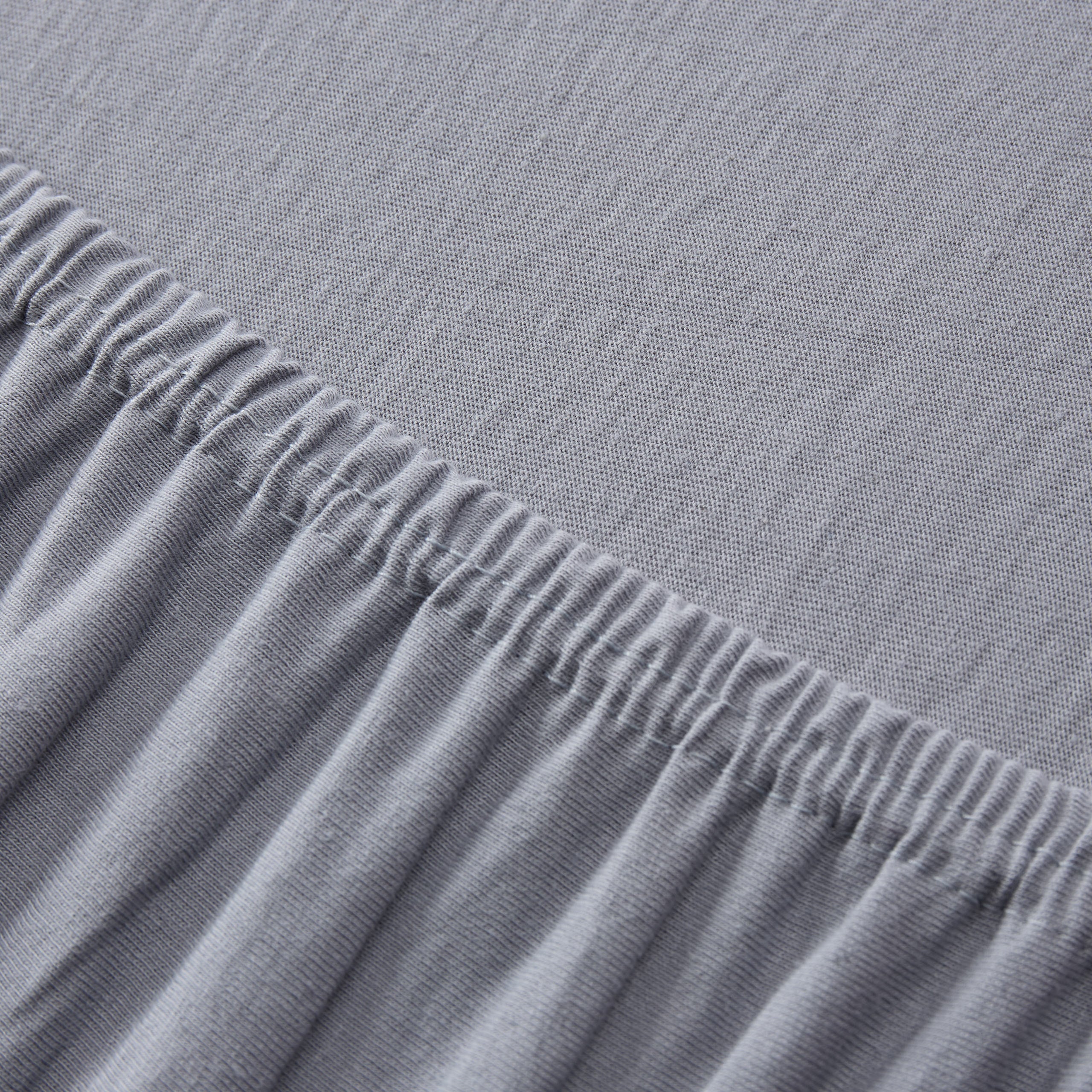 Comfort Jersey Spannbettlaken - 160 g/m² 100% Baumwolle - 180-200 x 200 cm - Frostgrau